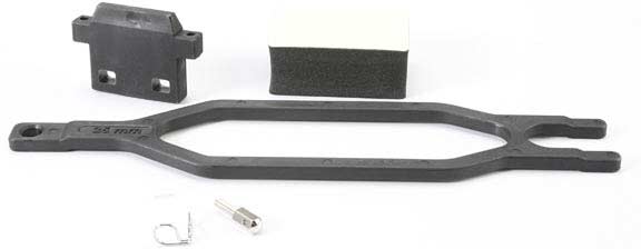 Hold down, battery/ hold down retainer/ battery post/ foam spacer/ angled body clip